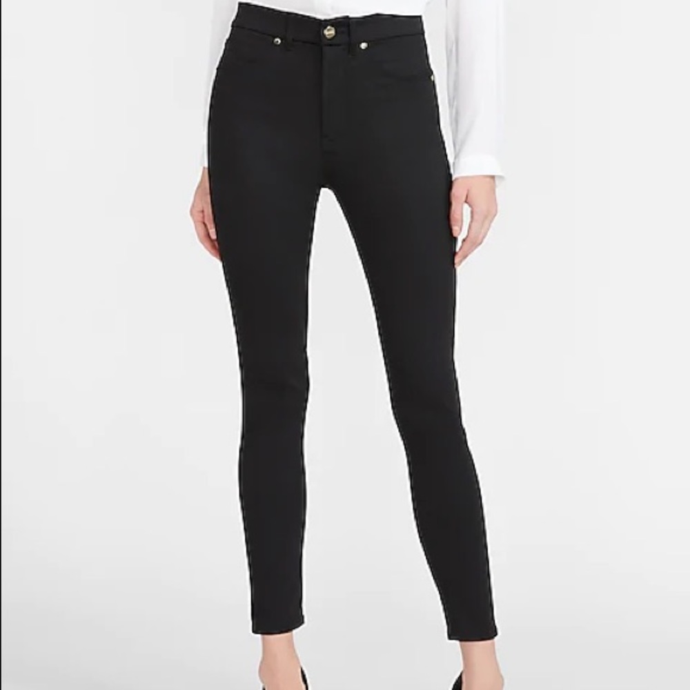 Express Luxe polished high waited skinny jeans